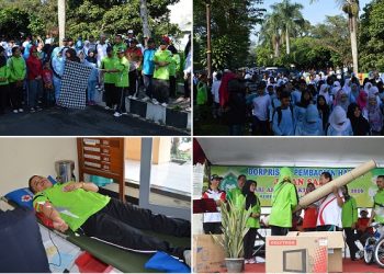Jalan Sehat dan Donor Darah Meriahkan HAB Kemenag Ke 70 Tahun 2016 Kankemenag Kab. Temanggung
