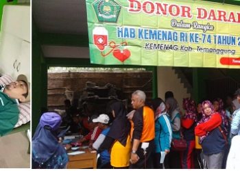 Aksi Donor Darah dalam Rangka HAB ke 74 Kemenag Kabupaten Temanggung