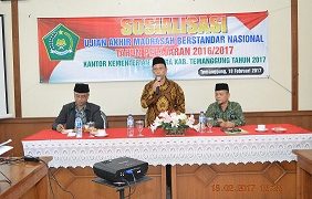 Sosialisasi UAMBN Seksi Pendidikan Madrasah Kankemenag Kab. Temanggung