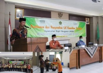 Pembinaan dan Penyerahan SK Kenaikan Pangkat pada Kemenag Kab. Temanggung