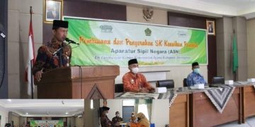 Pembinaan dan Penyerahan SK Kenaikan Pangkat pada Kemenag Kab. Temanggung