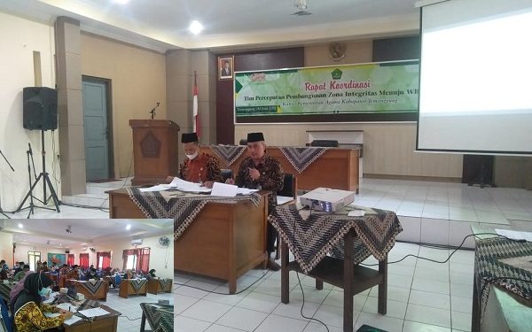 Rakor Tim Percepatan Pembangunan Zona Intregritas Kemenag Kab. Temanggung