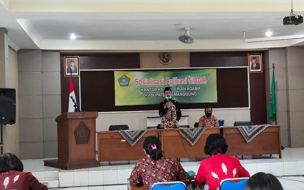 Sosialisasi Aplikasi Siaga Bagi Guru Pendidikan Agama Buddha Kemenag Kab. Temanggung