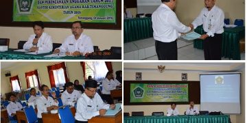 Rakor Evaluasi DIPA Tahun 2015 dan Penyerahan DIPA Tahun 2016 Kantor Kementerian Agama Kabupaten Temanggung