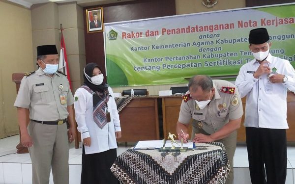 Penandatanganan Nota Kerjasama Kemenag Dan BPN