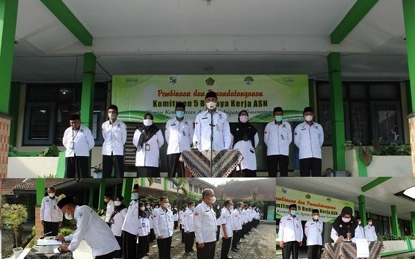 Apel Pagi dan Penandatanganan 5 Komitmen Budaya Kerja Kementerian Agama