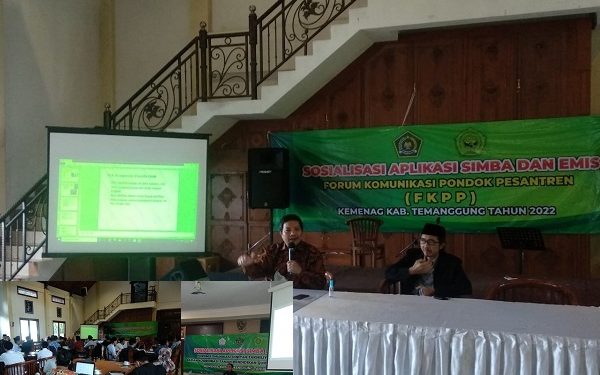 Sosialisasi Aplikasi Simba dan Emis Online PD dan Pontren Kankemenag Kab. Temanggung