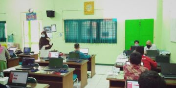 Di Tengah TFH, Guru MAN  Ikuti Bimtek Bimbel Online