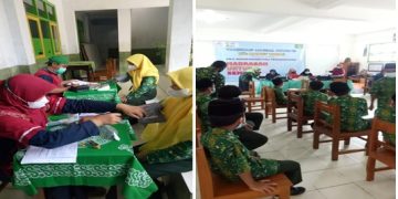 Siswa MTs Ma'arif Wadas Kec. Kandangan Ikuti Vaksinasi