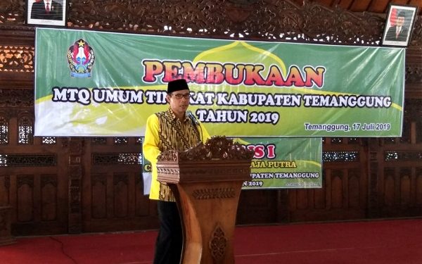MTQ Umum XXVIII  Kabupaten Temanggung Tahun 2019 dibuka oleh Bupati