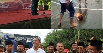 Sepak Bola Api Tradisi Dilingkungan Santri