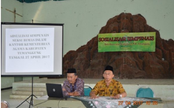 Sosialisasi Simpenais Bagi Penyuluh Agama Kankemenag Kabupaten Temanggung