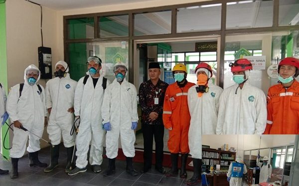 Penyemprotan Desinfektan Pada Kantor Kementerian Agama Kabupaten Temanggung
