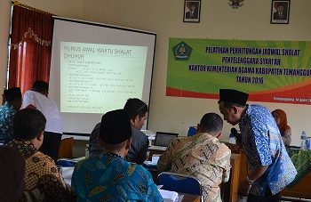 Standar Baku Hisab Rukyat Dalam Pelatihan Perhitungan Jadwal Shalat