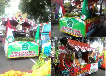 Kantor Kementerian Agama Kabupaten  Temanggung  Meriahkan Pawai Kendaraan Hias