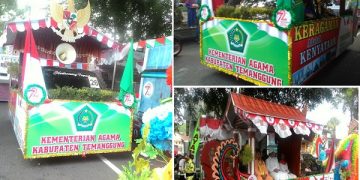Kantor Kementerian Agama Kabupaten  Temanggung  Meriahkan Pawai Kendaraan Hias