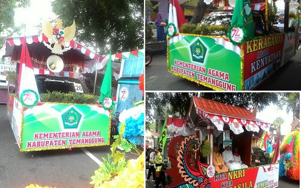 Kantor Kementerian Agama Kabupaten  Temanggung  Meriahkan Pawai Kendaraan Hias