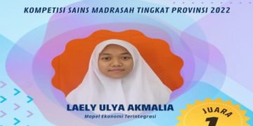 Laely Ulya Akmalia Siswa MA D Baito Juara 1 KSM Tingkat Provinsi Jawa Tengah Tahun 2022