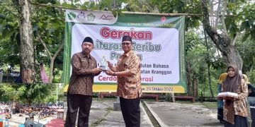 KKM MI Kranggan Gelar  Gerakan Literasi Membaca Seribu Anak