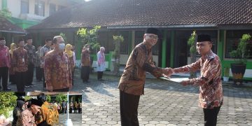 Apel Perdana Usai Libur  Idul Fitri Dan Penyerahan SK Pensiun