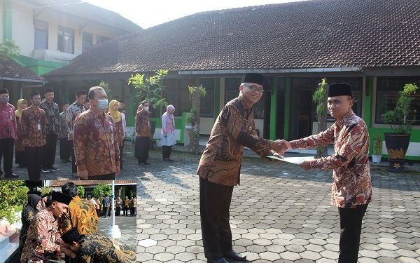 Apel Perdana Usai Libur Idul Fitri Dan Penyerahan SK Pensiun