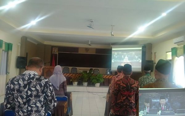 ASN Kemenag Kab. Temanggung Ikuti Pidato Kenegaraan Tahun 2023