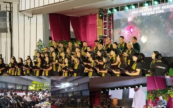 Kepala Kemenag Kab. Temanggung didampingi Ketua FKUB Hadiri Perayaan Natal Bersama