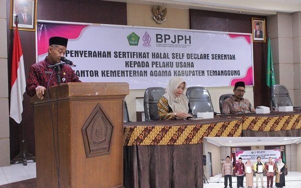 108 Pelaku Usaha di Kab. Temanggung Terima Sertifikat Halal