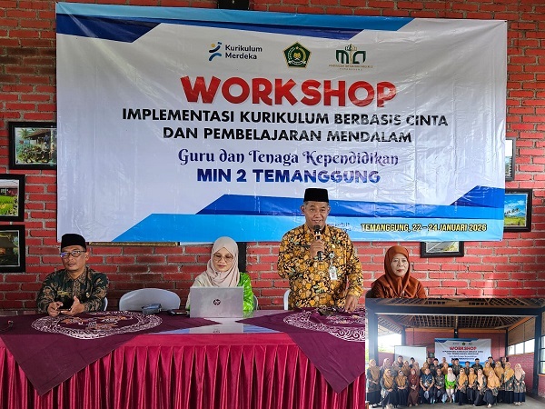MIN 2 Temanggung Gelar Workshop Kurikulum Berbasis Cinta dan Pembelajaran Mendalam Bersama Erlangga