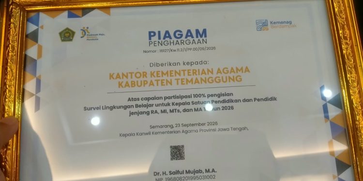 Borong Penghargaan di Tingkat Provinsi, Kemenag dan Madrasah Temanggung Ukir Prestasi Gemilang